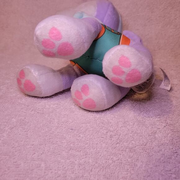Paw Patrol EVEREST Plush 7” Spin Master 2015 Purple Gray Dog w/ Orange Green Hat - Picture 5 of 6